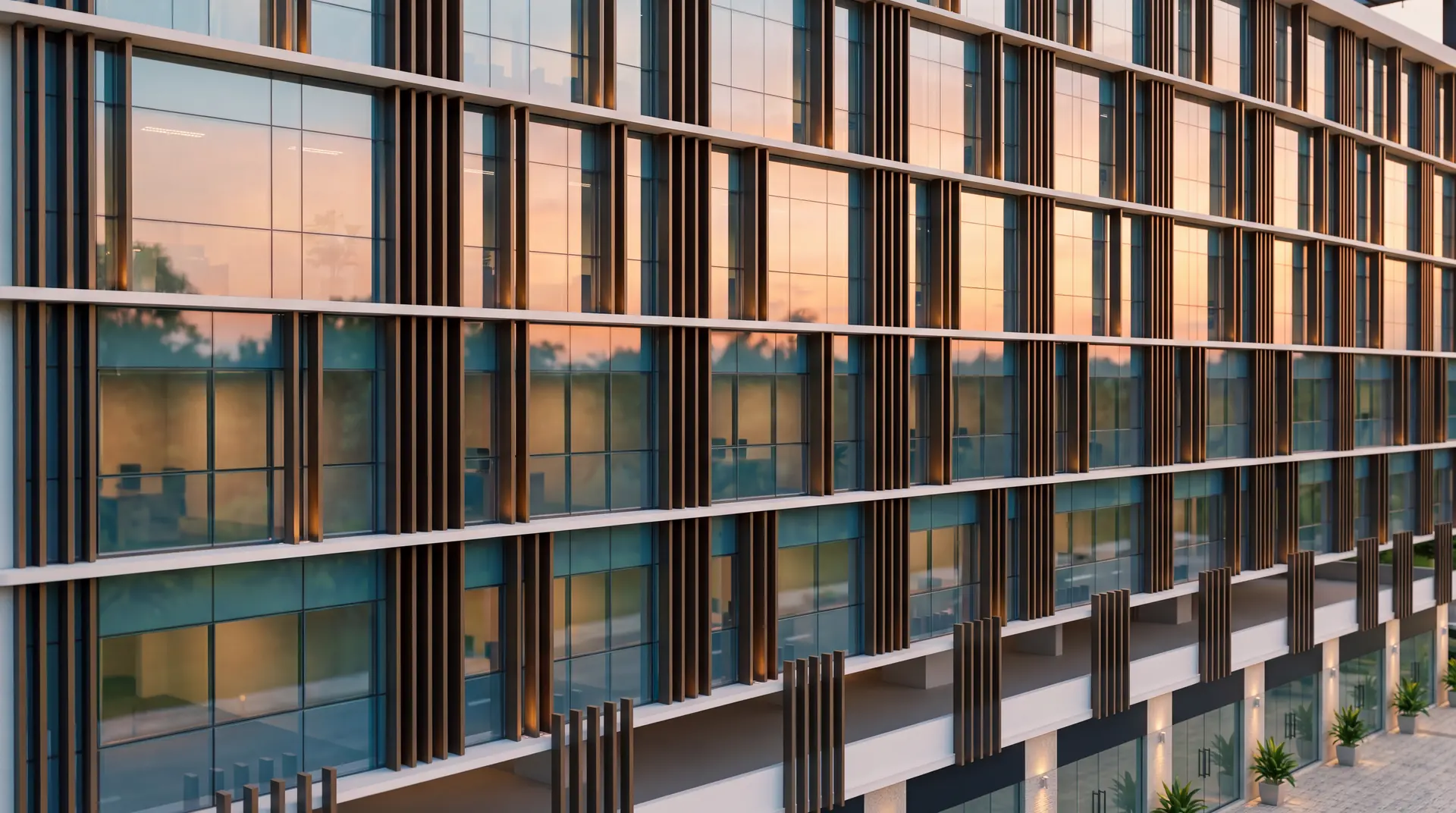 Artist's impression of the office floors and façade